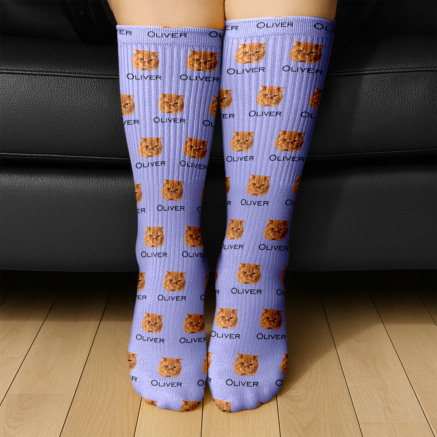 Custom Pet Portrait Socks ? Personalized Dog/Cat/Person Photo & Name Gift