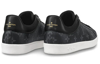 Men's Louis Vuitton Luxembourg Trainer Black Logo Monogram Sneakers