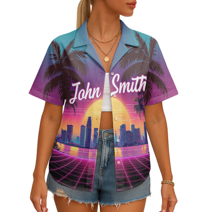 Custom Photo Sunset Pop - Personalized Customized Hawaiian shirt