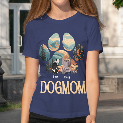 Dog Mom Personalized Custom T-Shirt Gift For Dog Lovers