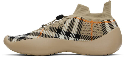 Men’s Burberry burbery Neptune Check Knit Sand Ip Check Sneakers