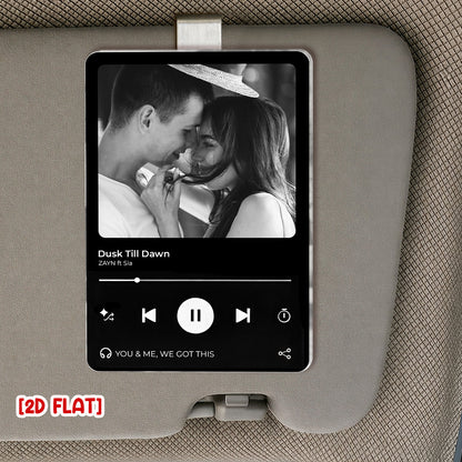 Custom Music Photo Couple Custom Photo - Personalized Car Visor Clip - Special Gift For Couple, Him, Her