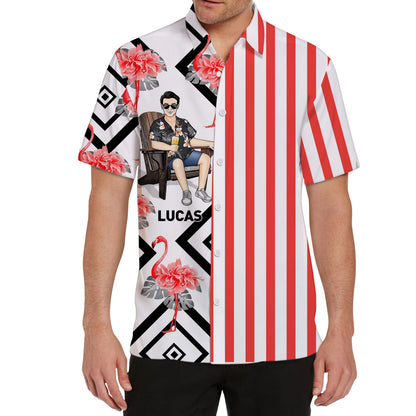 Cool Man Summer Hawaii Cool Customization- Personalized Customized Hawaiian shirt - Summer Hawaiian shirt