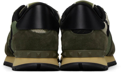 Men's Valentino Garavani Rockrunner Olive Beige Sneakers