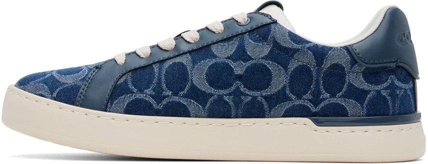 Men's Coach Clip Low-Top Skateboard Blue Lowline Sneakers