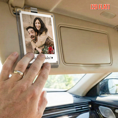 Custom Photo Love I Love You Forever - Personalized Car Visor Clip - Special Gift For Couple, Him, Her
