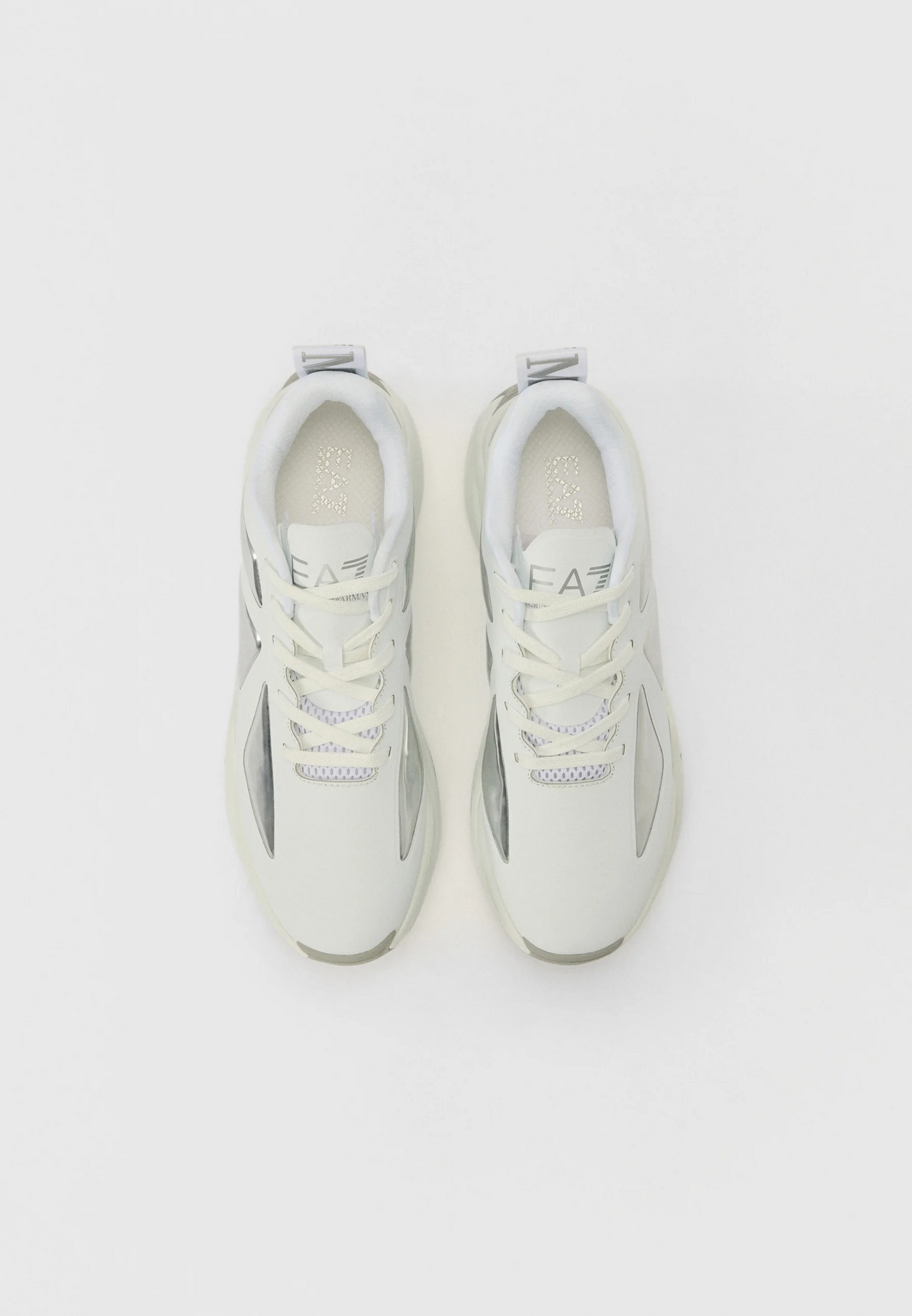 Men's EA7 Emporio Armani US25EA25 X8X220 Trainers White Silver Sneakers