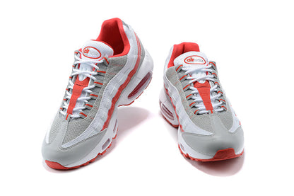 Men's Nike Air Max 95 Grey Fog Hyper Red Shoes