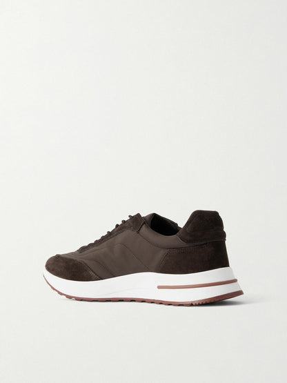 Men's Clothbase Loro Piana Brown Sneakers