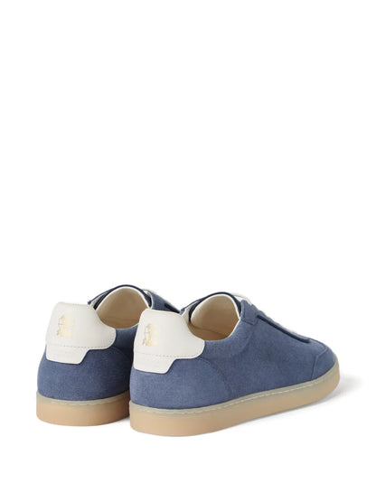 Men’s Brunello Cucinelli Suede Ice Blue Sneakers