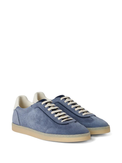 Men’s Brunello Cucinelli Suede Ice Blue Sneakers