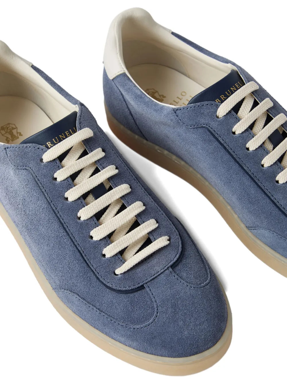 Men’s Brunello Cucinelli Suede Ice Blue Sneakers