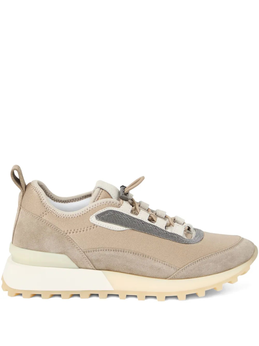 Men’s Brunello Cucinelli Mesh Beige Sand Sneakers
