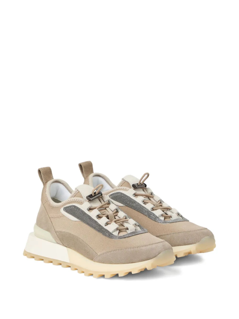 Men’s Brunello Cucinelli Mesh Beige Sand Sneakers