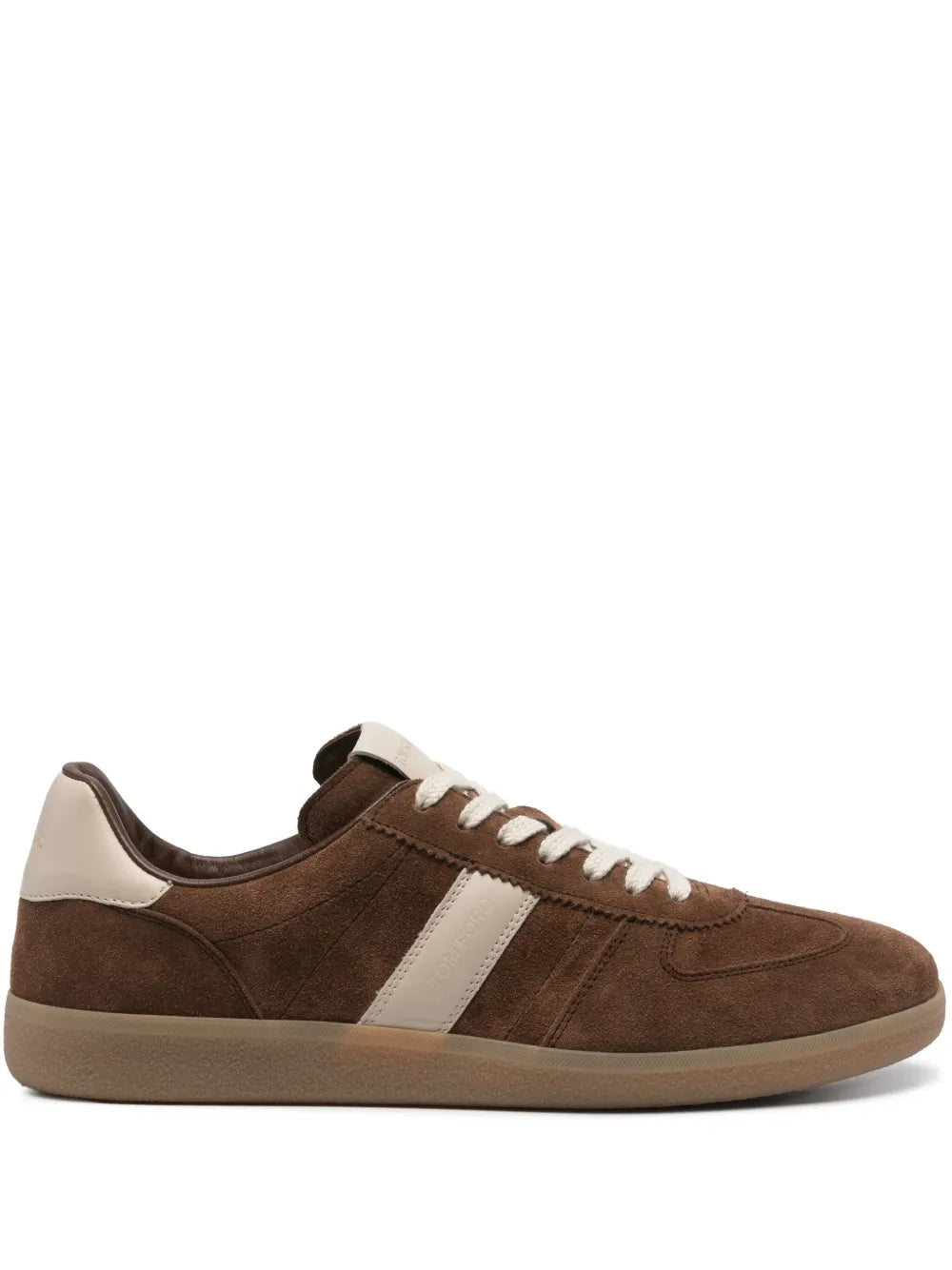 Men's Tom Ford Suede Sneakers With Panels Chocolate Brown