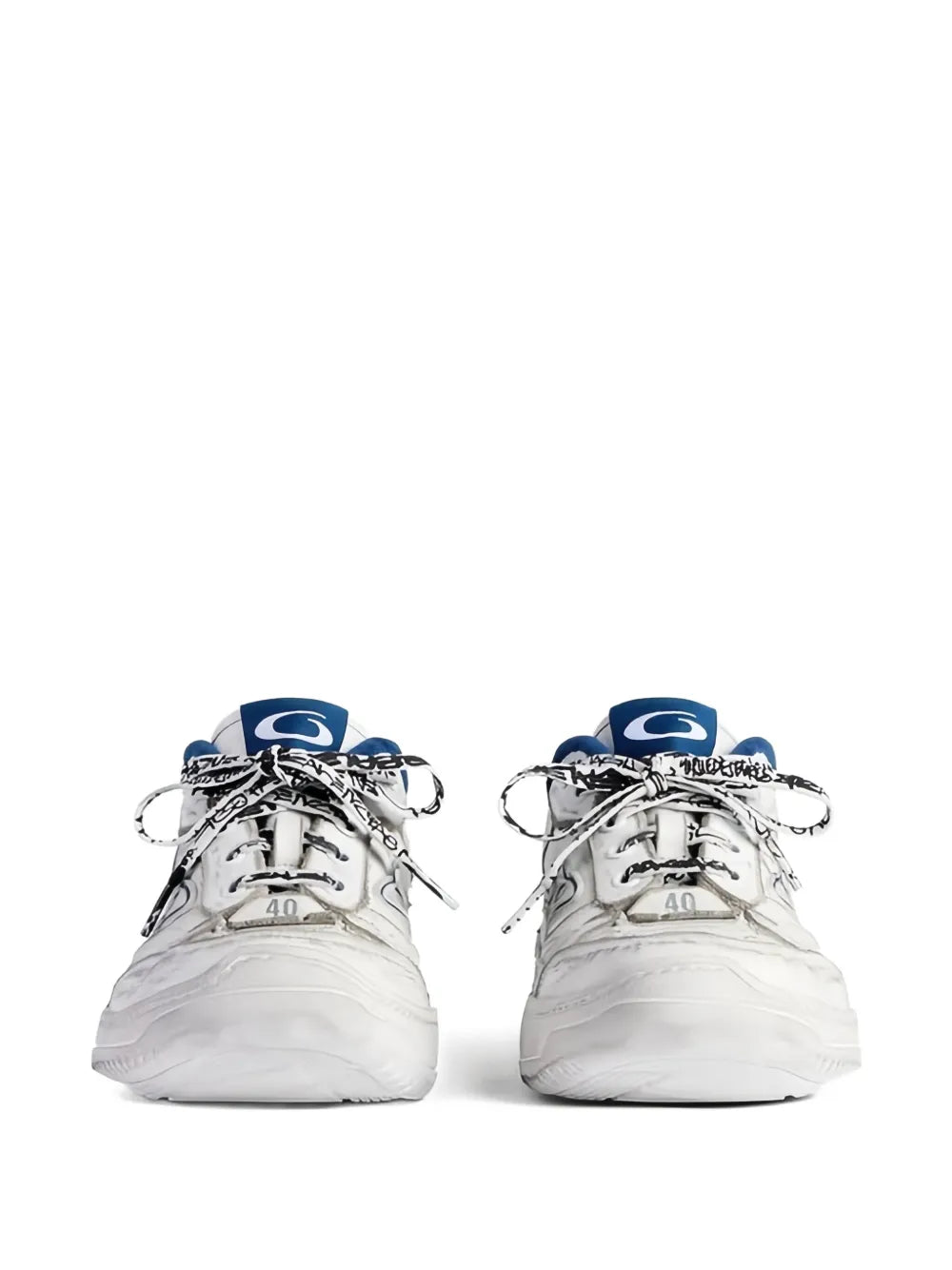 Men' Balenciaga Hamptons Worn-out Trainers White Sneaker