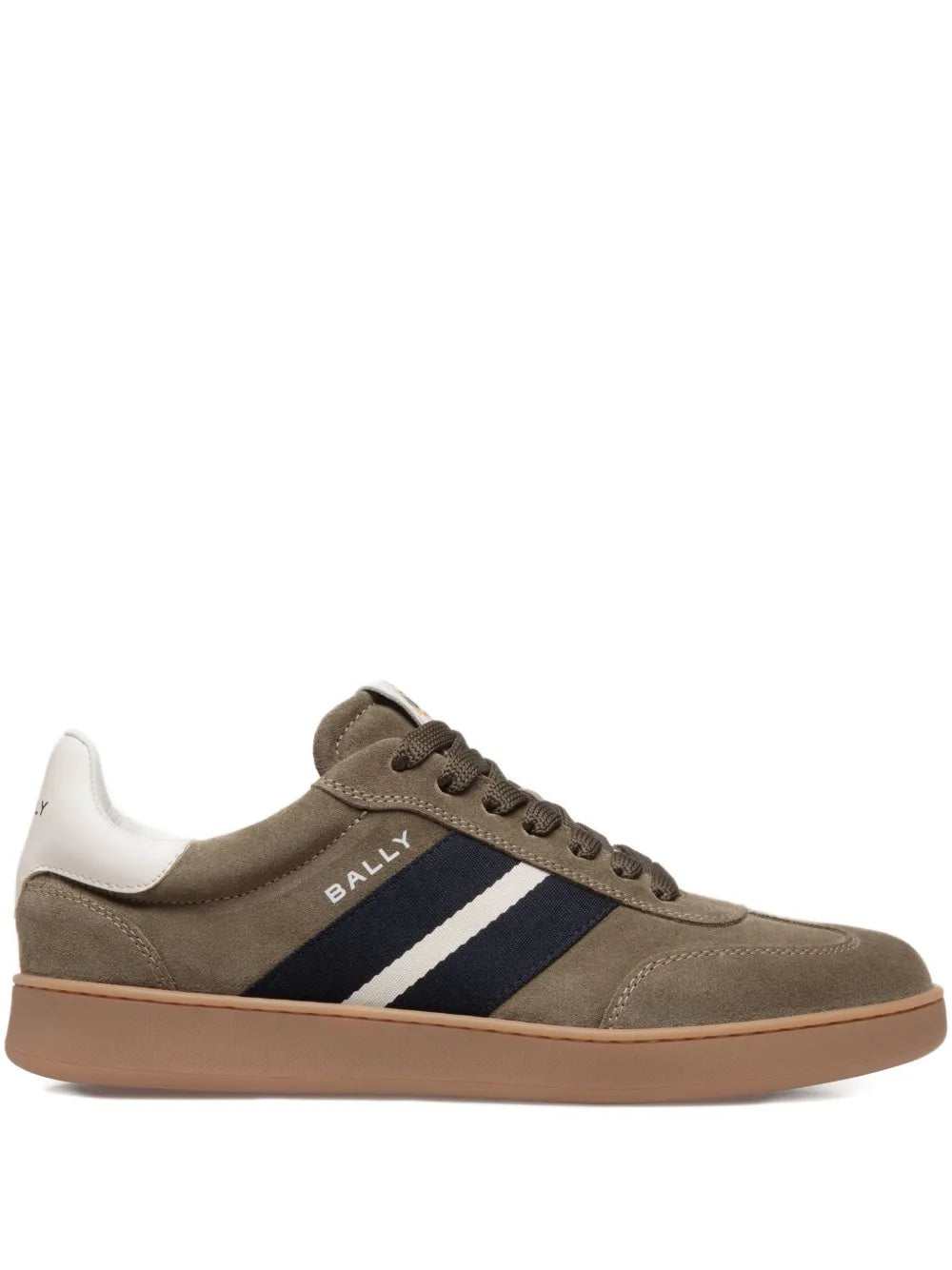 Men's Bally Retro Crest Khaki Green Sneaker