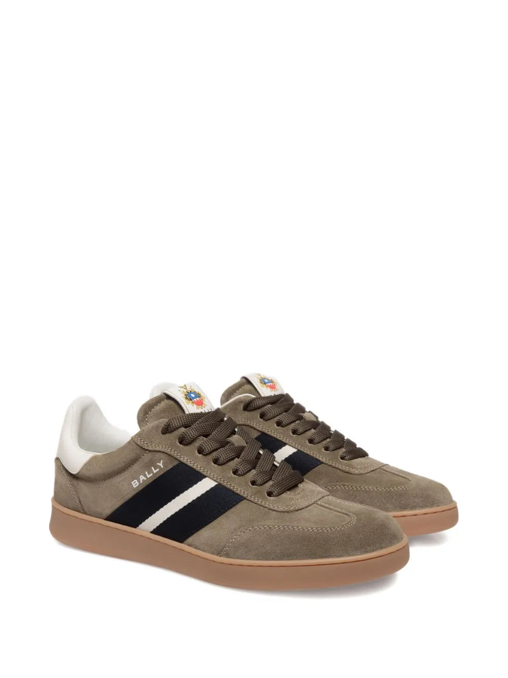 Men's Bally Retro Crest Khaki Green Sneaker