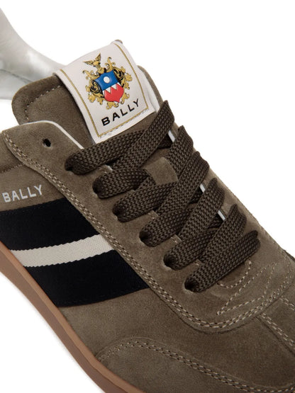 Men's Bally Retro Crest Khaki Green Sneaker