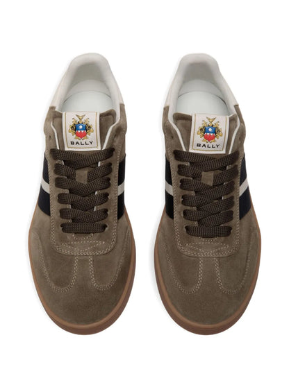 Men's Bally Retro Crest Khaki Green Sneaker