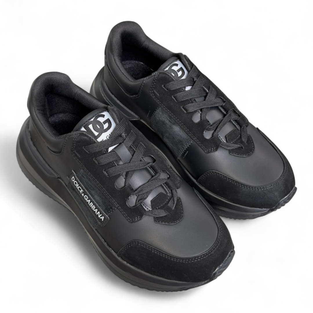 Men's Dolce & Gabbana Low-Top Platform Black Sneakers