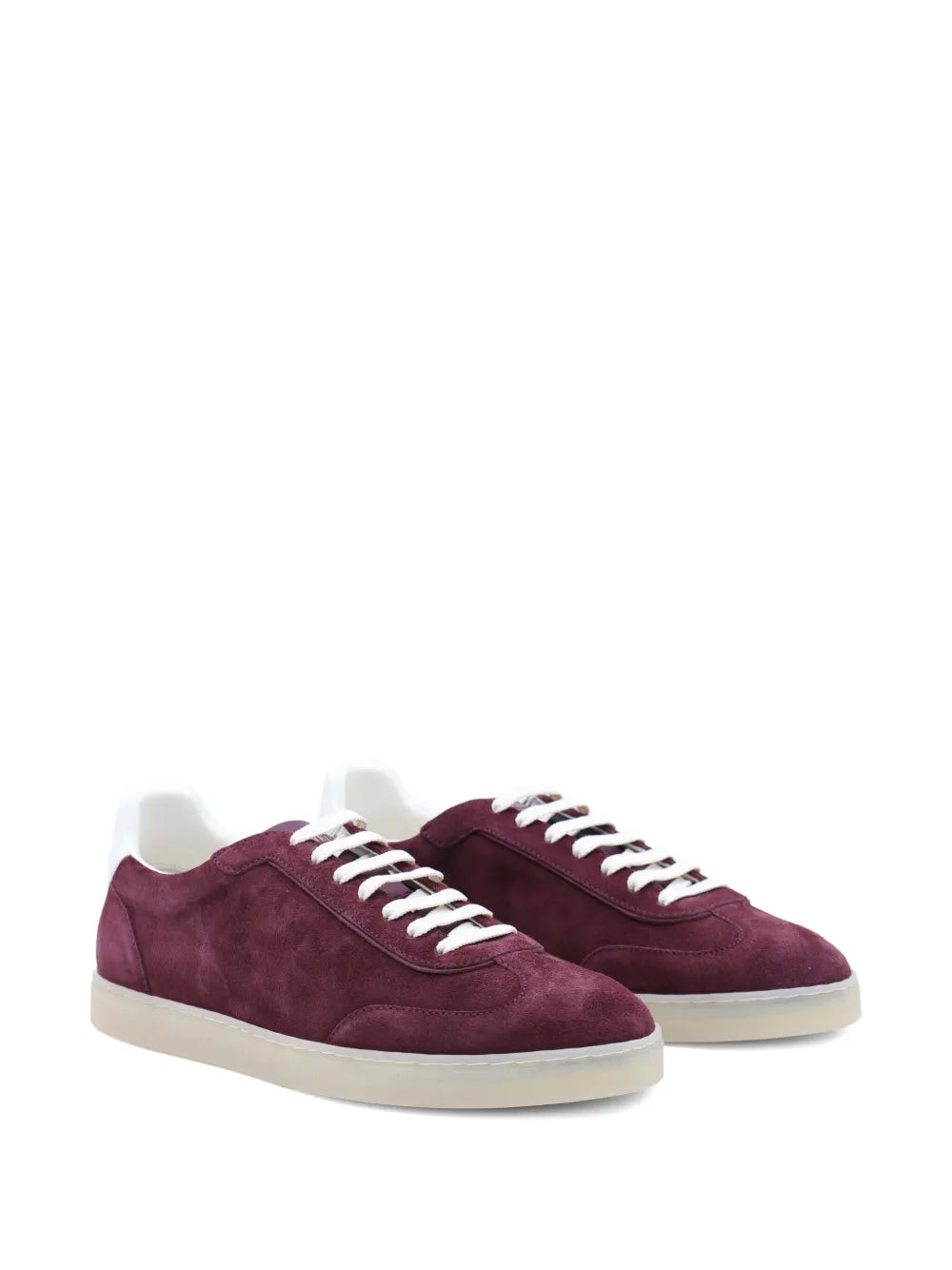 Men’s Brunello Cucinelli Suede Bordeaux Sneakers