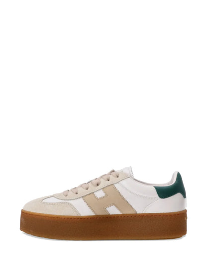 Men's Hogan Cool Suede Platform Natural White Sneakers