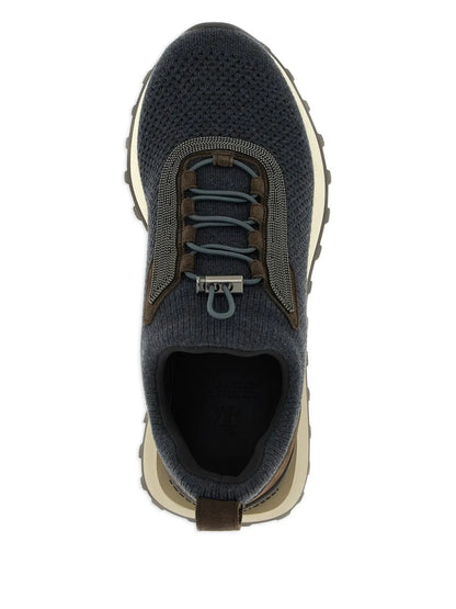 Men’s Brunello Cucinelli Mesh Navy Blue Sneakers