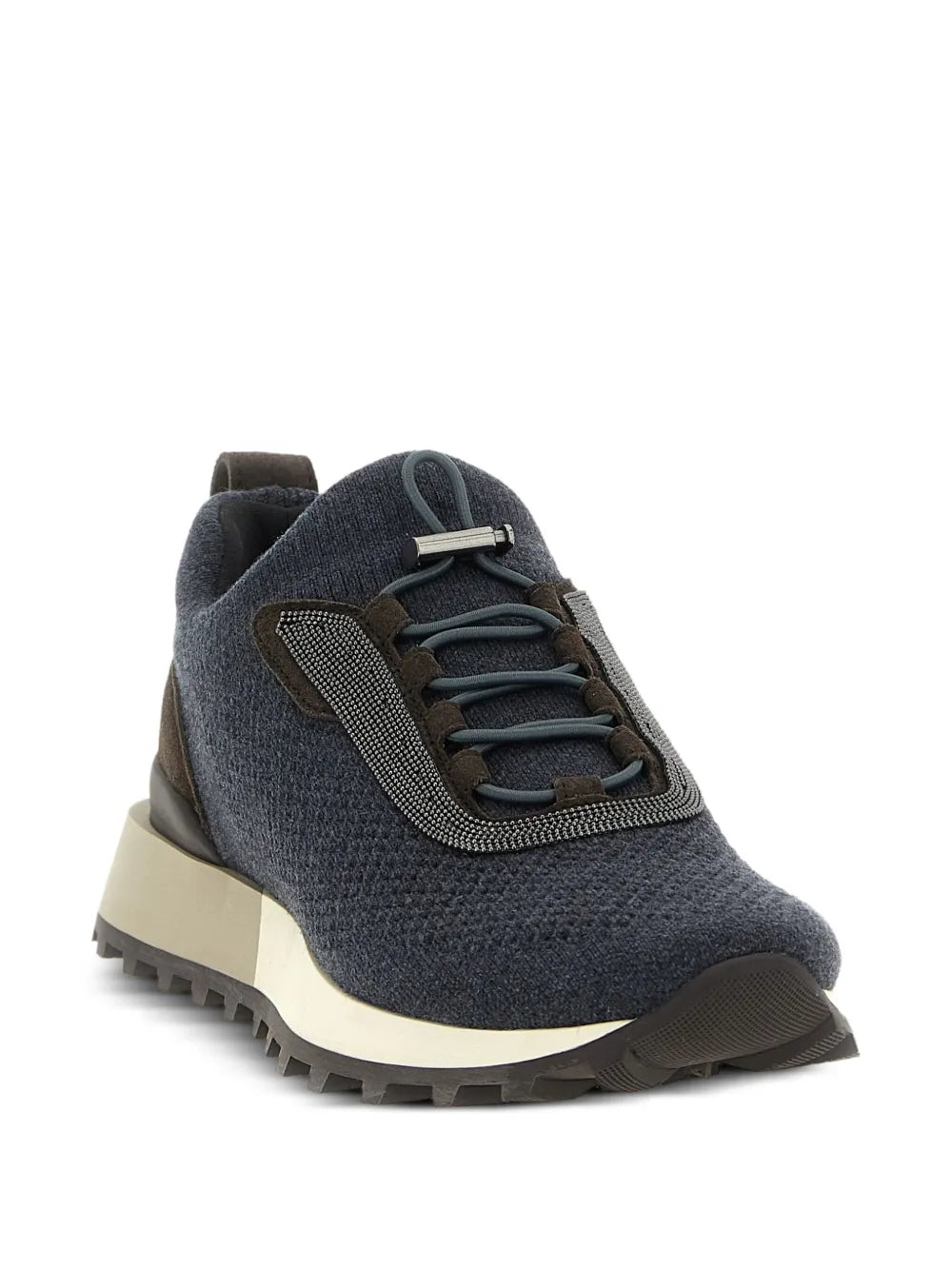 Men’s Brunello Cucinelli Mesh Navy Blue Sneakers