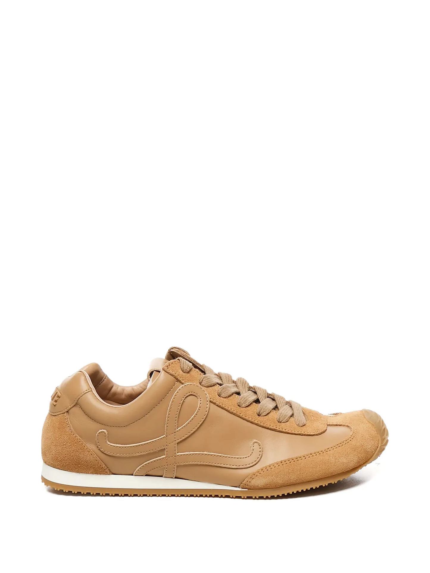 Men' Loewe Ballet Runner 2.0 In Nylon And Calfskin Beige Sneaker