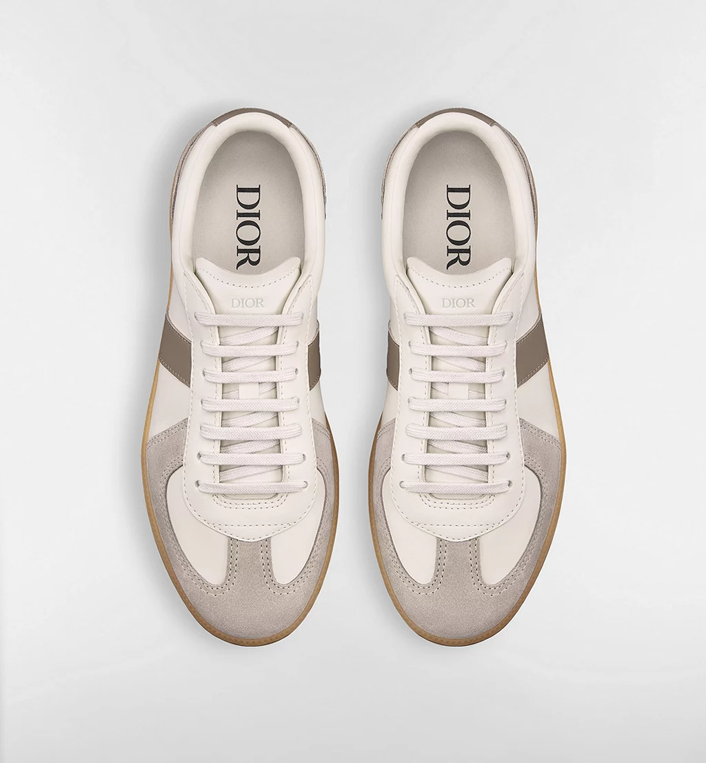 Men's Dior B01 Matchpoint Calfskin with Gray Suede Sneakers