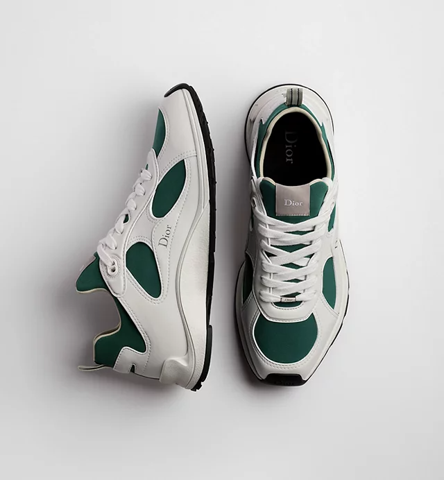 Men's Dior Mile White Green Sneakers