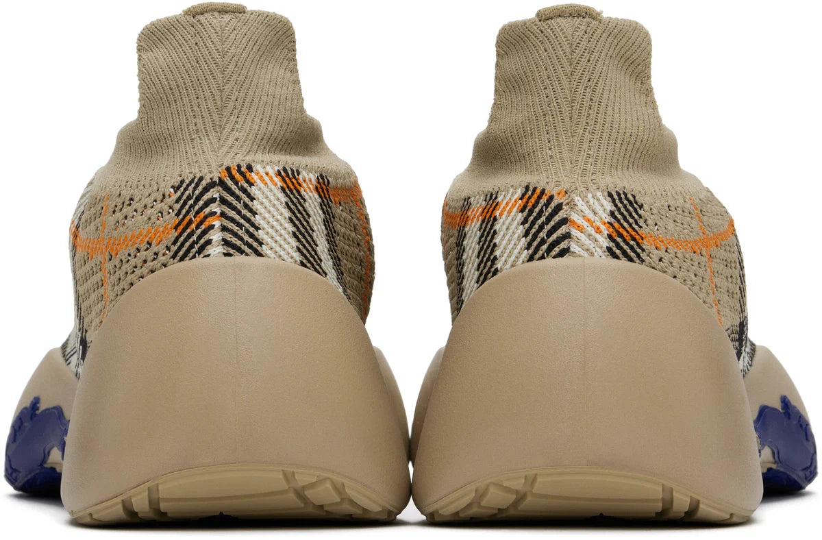 Men’s Burberry burbery Neptune Check Knit Sand Ip Check Sneakers