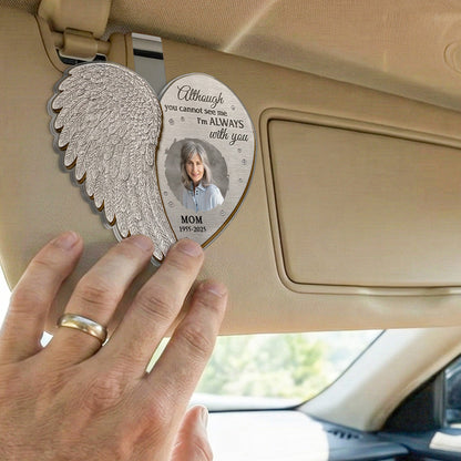 Custom Photo Memorial I'm Always With You - Personalized Car Visor Clip - Meaningful Gift For Family Members, Grandma, Grandpa