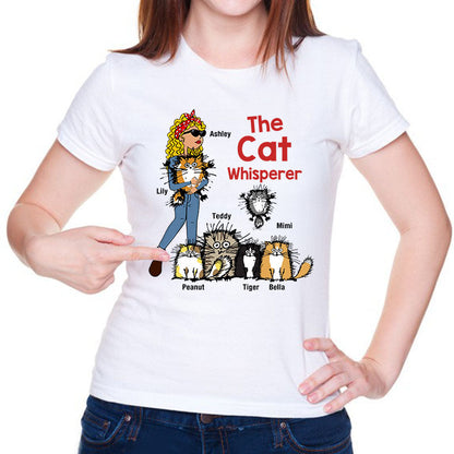 The Cat Whisperer Woman and Funny Cat Personalized Shirt