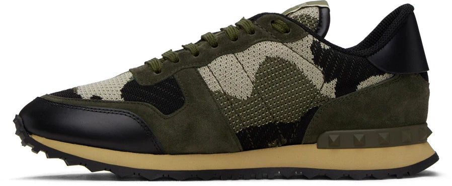 Men's Valentino Garavani Rockrunner Olive Beige Sneakers