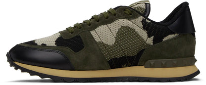 Men's Valentino Garavani Rockrunner Olive Beige Sneakers