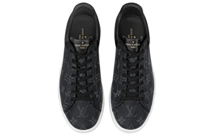 Men's Louis Vuitton Luxembourg Trainer Black Logo Monogram Sneakers