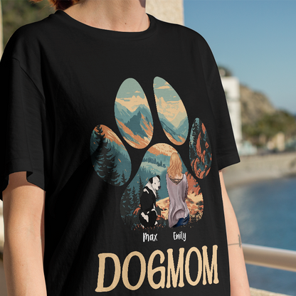 Dog Mom Personalized Custom T-Shirt Gift For Dog Lovers