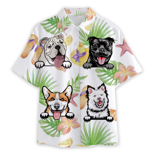 Dog Lover Dog Pet Summer Hawaii Cool Customization- Summer Hawaiian shirt - Personalized Customized Hawaiian shirt