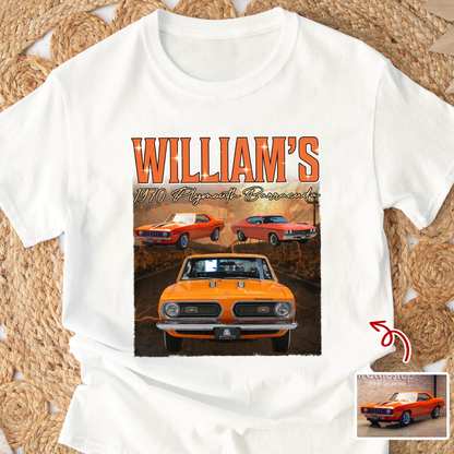 Custom Photo Classic Car Portrait Retro Style Comfort Shirt