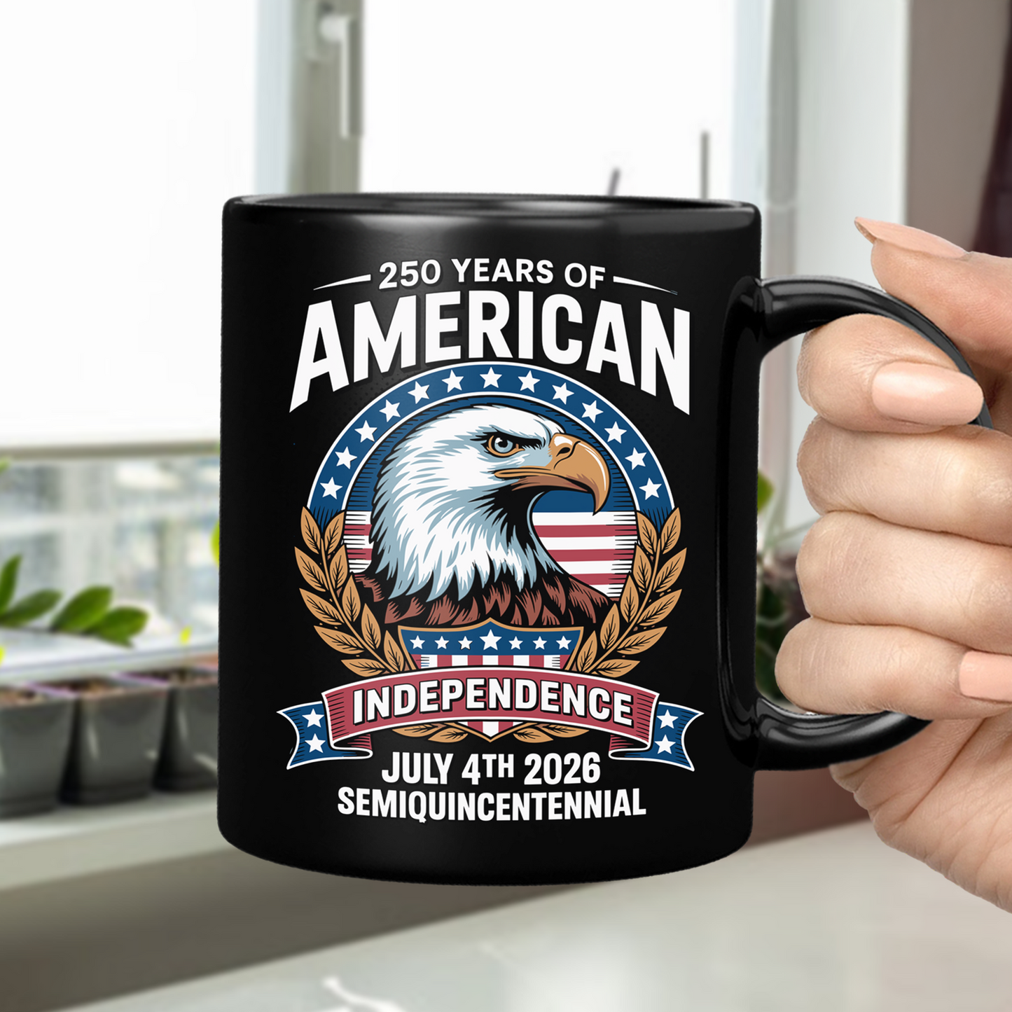 250 Years of America Independence Eagle - July 4th 2026 Black Mug