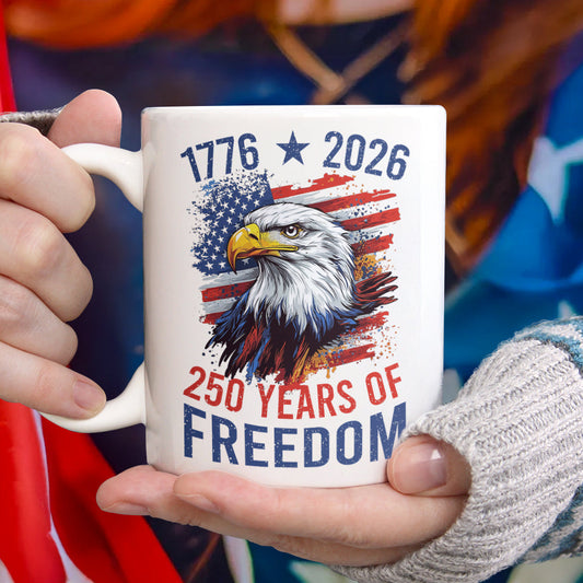 America Semiquincentennial 250 Years Of Freedom White Mug