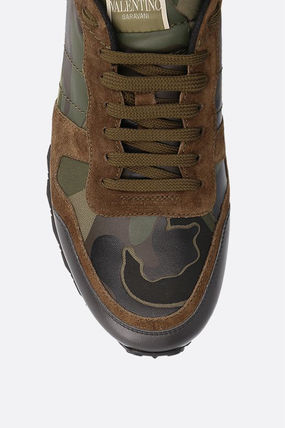 Men's Valentino Camo Rock Runners Green Sneakers