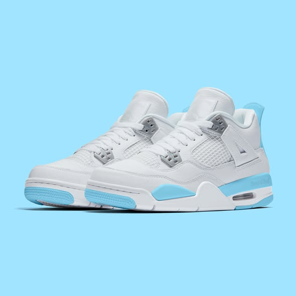 Men's Air Jordan 4 Blue Chill Shoes