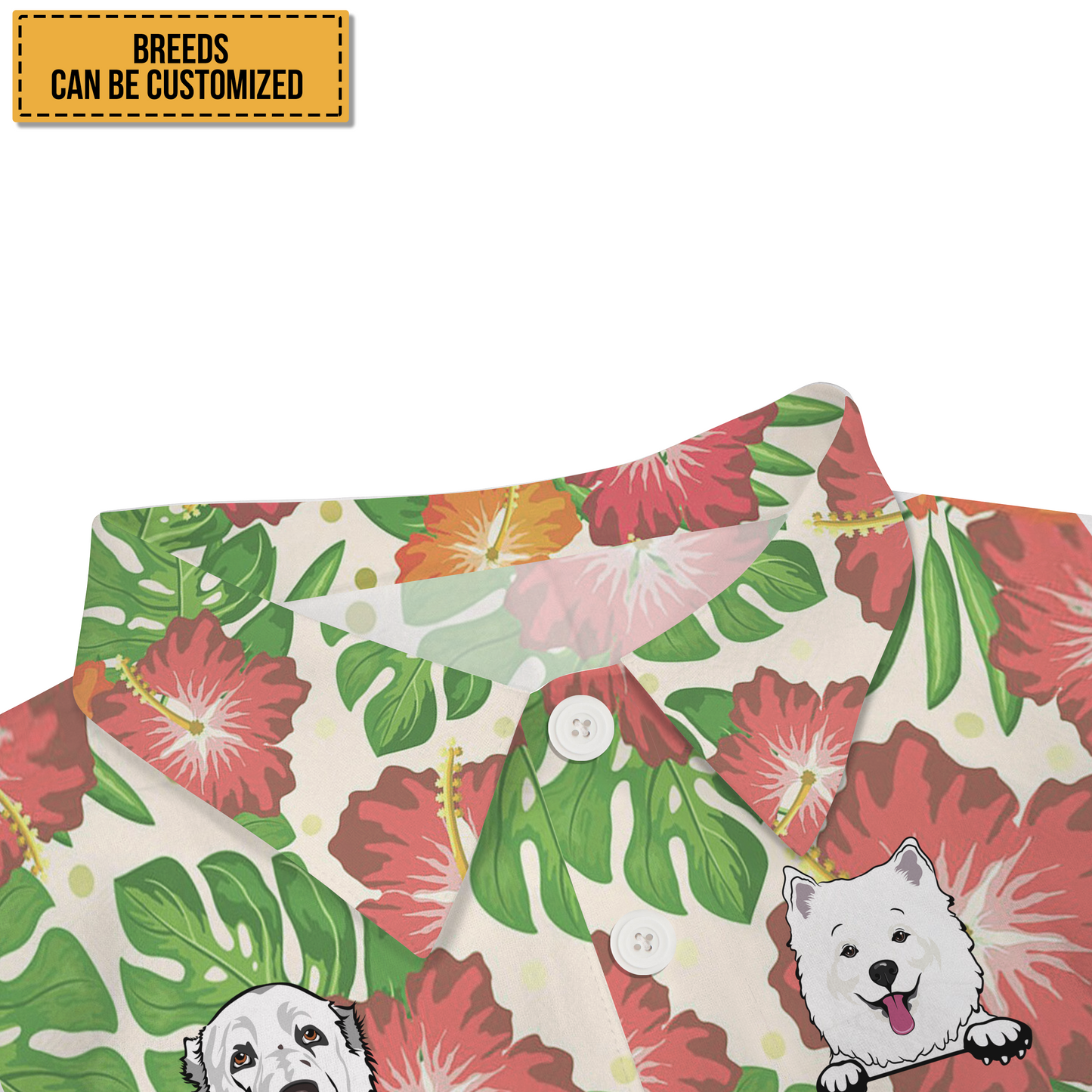 Cute Dog Theme Summer Dog Love - Personalized Customized Hawaiian shirt
