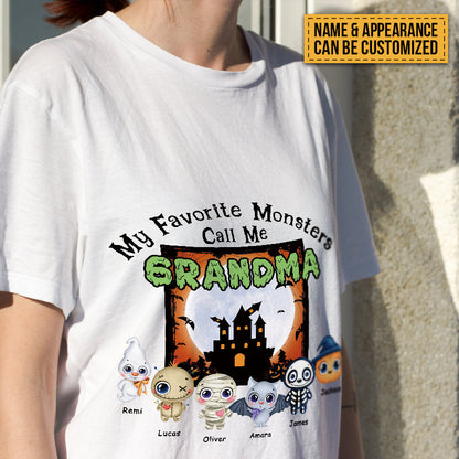 My Favorite Monsters Call Me - Halloween T-shirt - Gift For Friend- Customized T-shirt Happy Halloween