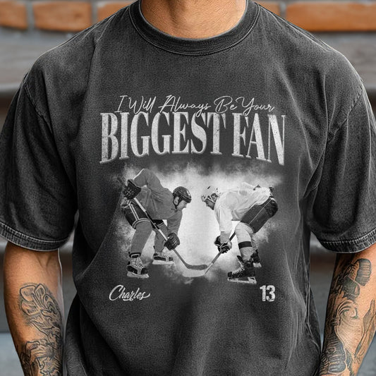 Custom Photo My Heart Is On That Field Retro Vintage Portrait Comfort Shirt