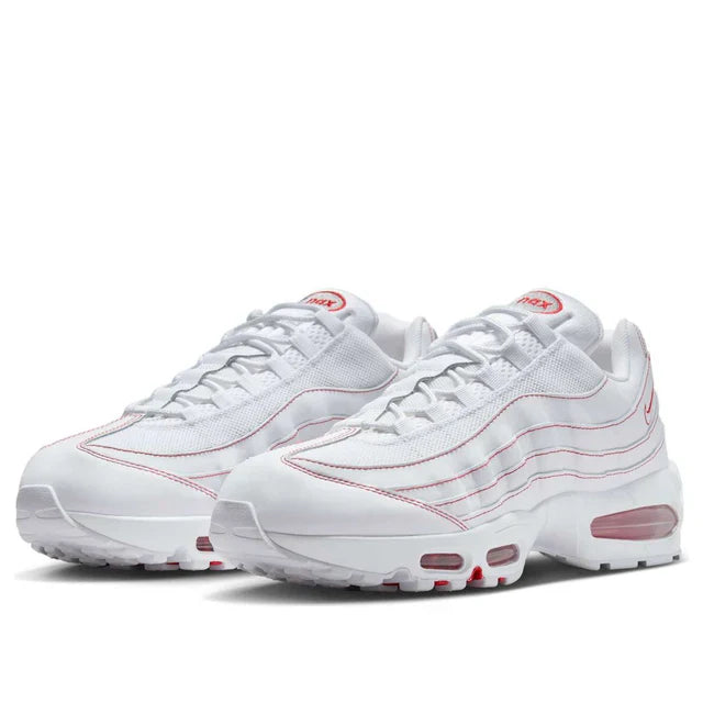 Men's Nike Air Max 95 Big Bubble White University Red Shoes