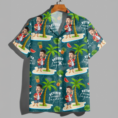 Custom Face All Over Print Hawaiian Shirt Personalized Retirement Gift for Dad